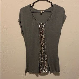Medium Gray Bling Tee